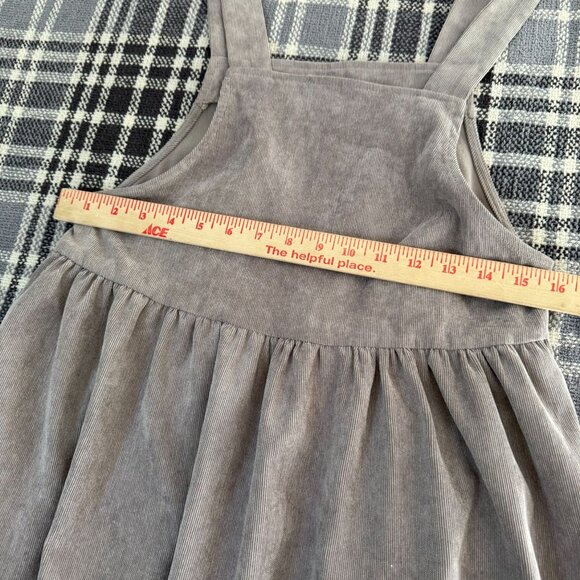 Listicle Ruffle Hem Corduroy Overall Dress Women's Size XS Light Mauve - Picture 5 of 5